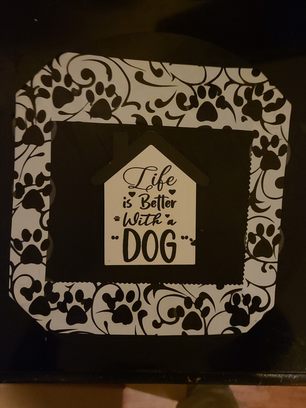 Black & White 'Life Is Better With a Dog' Wall Plaque